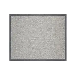Vivense Bordürlü Hasir Dokulu Si̇sal Maki̇ne Halisi, Gri̇, 160x250