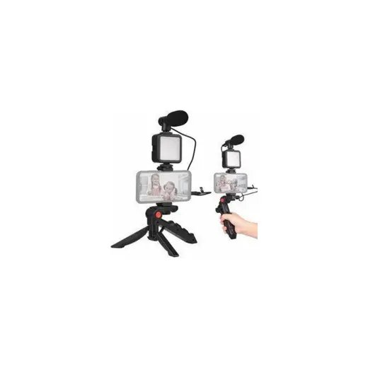 Uravas Store Telefon Tutucu Mini Mikrofonlu Tripod Vlog Çekim Video