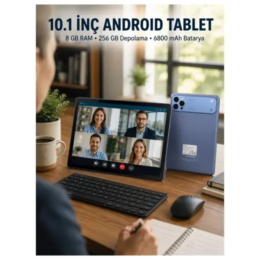 Çetiner Group® 10.1 Inç Android Tablet 8 GB Ram 256 GB Depolama Yeni Nesil