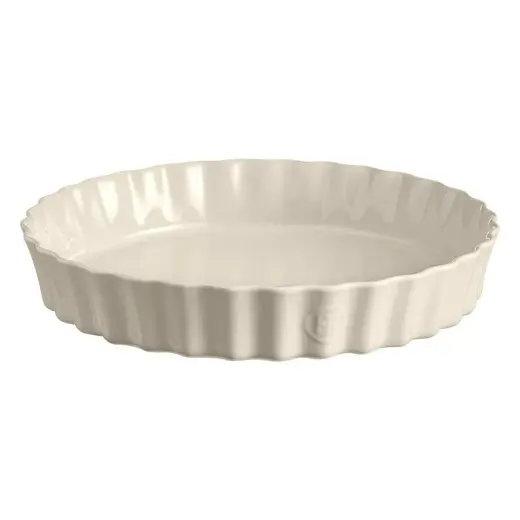 Emile Henry Tart-börek-fırın Kabı Yuvarlak 32 Cm Ekru/clay