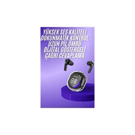 Masa Dostu Yeni Nesil Bluetooth Kulaklık Dijital Göstergeli Dokunmatik 5.3 Kablosuz Tdms-07