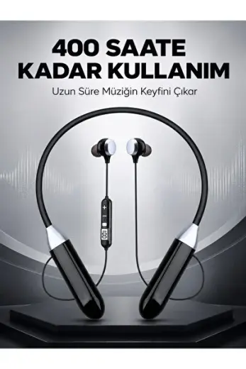 Preminyum Spor İçin Bluetooth Boyun Kulaklığı Mikrofonlu Kablosuz Kulak İçi Müzik ve Telefon Kulaklı