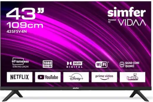 Simfer 43SFSV4N 43" VIDAA LED FHD Tv