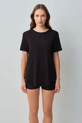 Siyah Comfy Modal T-Shirt