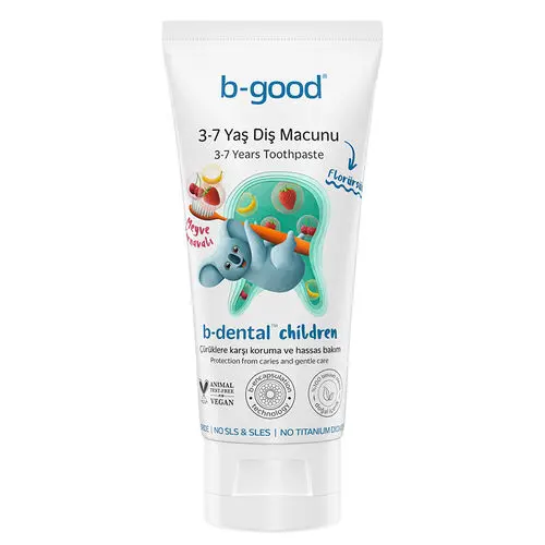 b-good b-dental 3-7 Yaş Çocuk Diş Macunu Florürsüz Meyve Karnavalı 50 ml