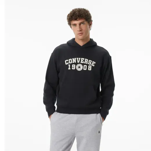 Converse 1908 Erkek Siyah Kapüşonlu Sweatshirt