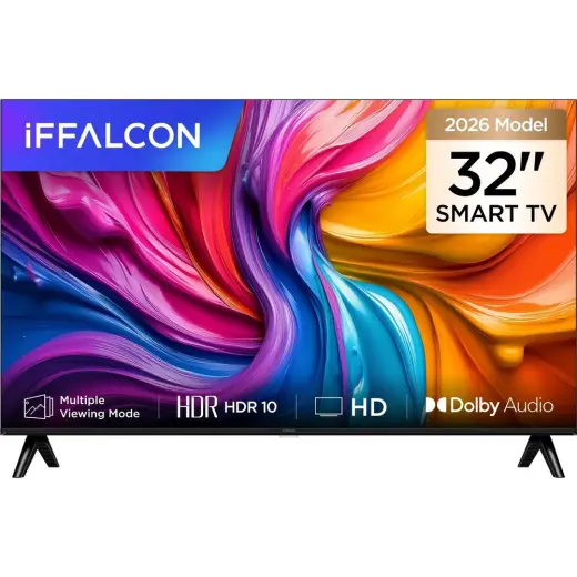 Die Grup Iffalcon 32S55 32 Inç Smart Tv Hd Hdr 10 Gaming Android Tv, Dolby Audio, Oyun Modu, Ince Tasarımlı Çoklu Göz Koruma (2026 Modeli)