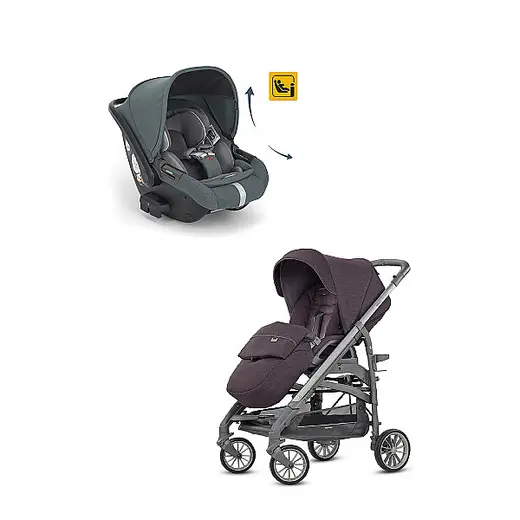 Inglesina Trilogy Tek El Katlanır Bebek Arabası + Darwin Recline Yatabilen Ana Kucağı - Emerald Green