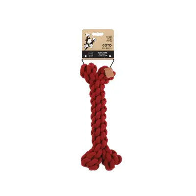 M-Pets Örgü Kemik Köpek Oyuncağı 30cm (Kırmızı)