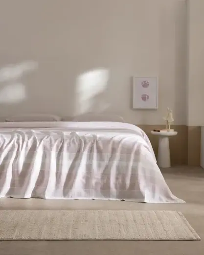 Henri King Size Ecocell Baskılı Çarşaflı Pike Takımı