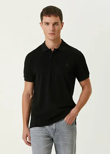 Siyah Polo Yaka T-shirt