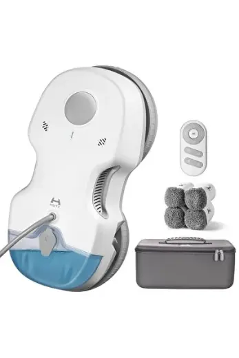 S7 cam temizleme robotu, aktif püskürtme fonksiyonlu, 6500 Pa emiş gücü, 3D vurgulu ped, 80 ml tanklı otomatik elektrikli cam temizleyici, çoklu koruma, 8× temizlik bezleri, taşıma çantası