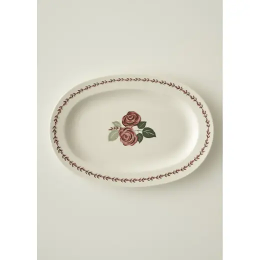 Bella Maison Rose Porselen Sunum Tabağı (30 Cm) Çok Renkli