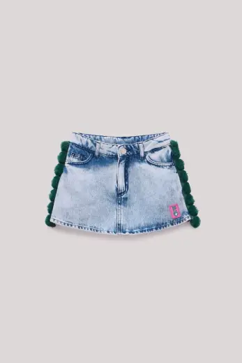 Beverly Hills Polo Club Kız Çocuk Denim Etek