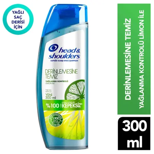 Head & Shoulders Derinlemesine Temiz Yağlanma Kontrolü Kepeğe Karşı Etkili Şampuan 300 ml