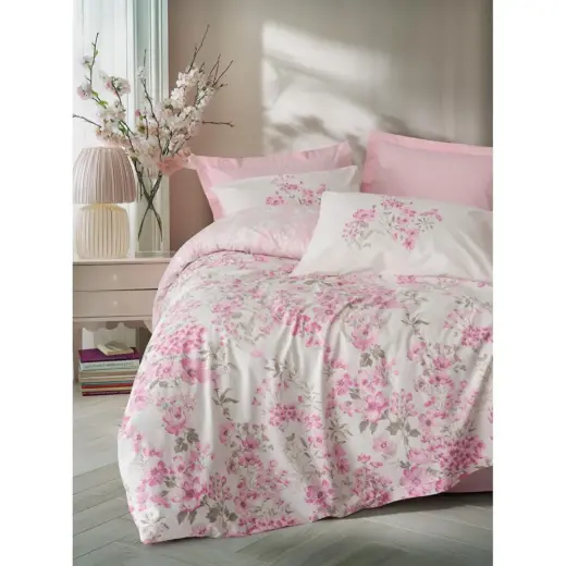 Cotton Box Tek Kişilik Nevresim Takımı Floren Pembe