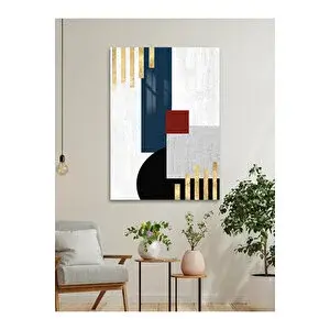 Mgi Design Modern Renk Bloğu – Kırmızı & Lacivert Cam Tablo - Modern Tarz Ev Dekorasyonu | Doğa Ve Manzara Temalı Dekoratif Duvar Tablosu, Salon, Yatak Odası Ve Ofis Dekoru, 90x60 cm