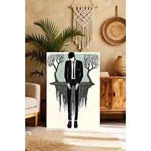 Mgi Design Lüks Maksimal Tasarım Eseri Skandinav Tarzı Kanvas Tablo Çalışma Odası Sanatı | Modern Duvar Dekoru | Salon, Yatak Odası Ve Ofis İçin | Sanatsal Ev Dekorasyonu 80x120 cm