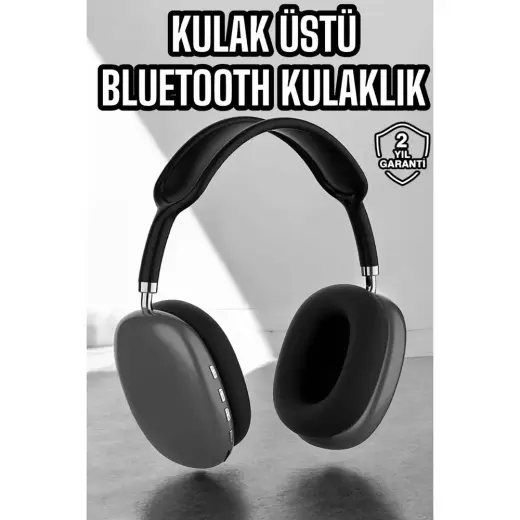 Uravas Store P9 Plus Kulaklık Siyah Bluetooth Bağlantılı Kulak Üstü Kablosuz Anc Özelliği