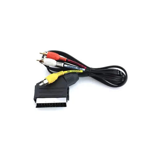 kzy mobilyal Powermaster Scart Tos 3 RCA Kablo 21-Pin Bağlantı ile Dayanıklı Tasarım