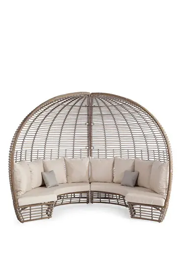 Sunday Deniz Kabuğu Rattan Daybed Bahçe Koltuğu
