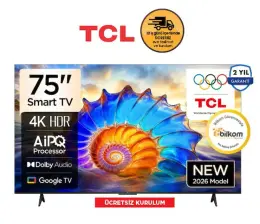 TCL 75 İNÇ 4K ULTRA HD GOOGLE TV 75V6D 1