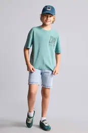 Overshirt Fit Yazılı Tişört Erkek Çocuk 3