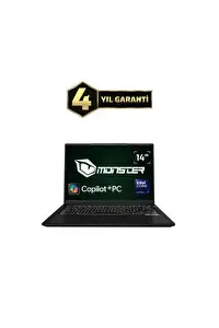 Monster Huma H4 V7.2.5 Core Ultra 7 258V 32 GB RAM 1 TB SSD Intel Arc Graphics Windows 11 Home 14 inç FHD+ Copilot+ PC İş Bilgisayarı