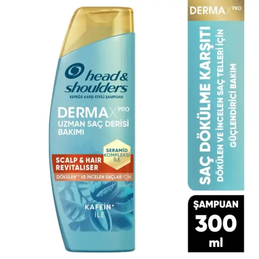 Head & Shoulders DermaXPro Scalp & Hair Revitaliser Dökülme ve Kepek Karşıtı Şampuan Kafein ve Seramid İle 300 ml