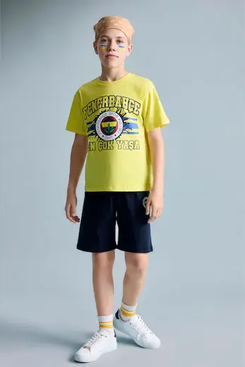 %100 Pamuk Fenerbahçe 2'li Pijama Takımı Erkek Çocuk