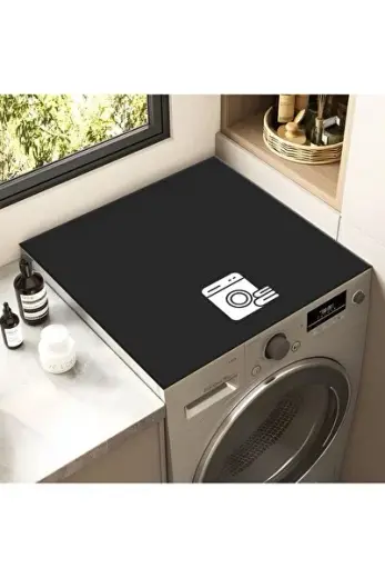 Çamaşır Makinesi Kurutma Makinesi Örtüsü Koruma Pedi Sıvı Geçirmez Matı Kaymaz Yıkanabilir