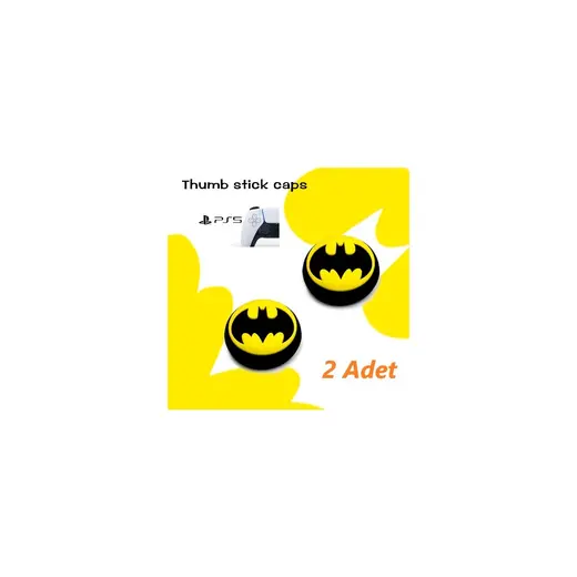 Ps5 Dualsense 2 Adet Batman Kabartma Desenli Analog Başlığı