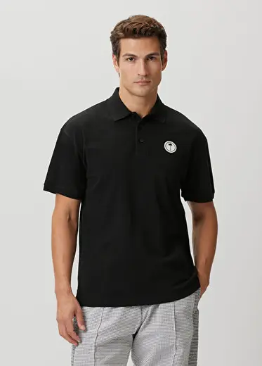 Siyah Polo Yaka T-shirt