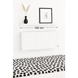 Yankı - BYEG 100 Cm Mat Beyaz Mdf Petek Üstü Raf Gizli Montaj Ahşap Duvar Rafı