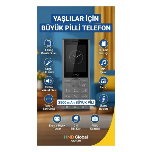 Nokia ( HMD ) Kameralı Tuşlu Telefon