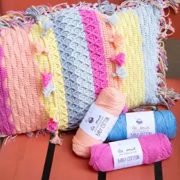 La Mia Baby Cotton Beyaz El Örgü İpi - L001 4