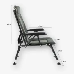 Yatırılabilir Katlanır Kamp Sandalyesi - Balıkçılık - 500 Konforlu 110kg 5