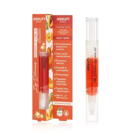 Mixup! Lip Delicious Oil Pen Dudak Yağı 02 Peachy Nude