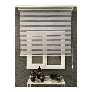 Trend Stor Perde Antrasit Zebra Stor Güneşlik Perde 130x200 cm