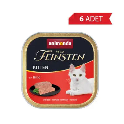 Animonda Vom Feinsten Sığır Etli Yavru Kedi Konservesi 100gr (6 Adet)