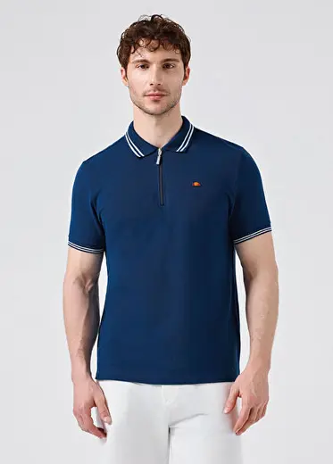 Lacivert Polo Yaka Kısa Kollu Erkek T-shirt 6SM5051-NV