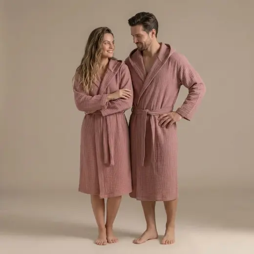 Armın Bambu Unısex Bornoz Kil