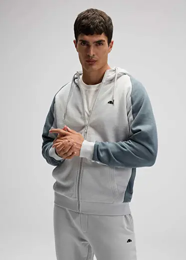 Gri Fermuarlı Kapüşonlu Erkek Sweatshirt EM560-GI
