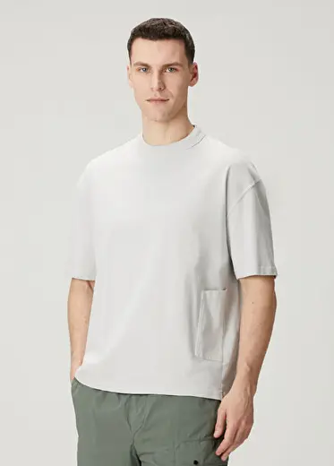 Açık Gri Basic T-shirt