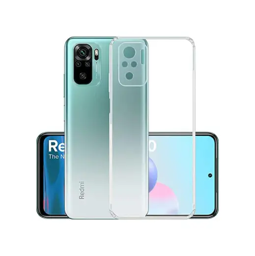 Xiaomi Redmi Note 10S Uyumlu Kamera Korumalı 3D Şeffaf Silikon Kılıf