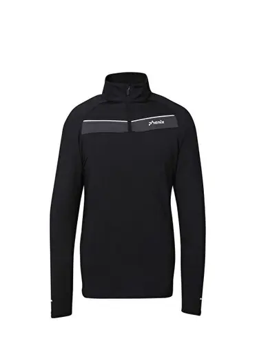 Time Space Siyah 1/2 Fermuarlı Erkek Snowboard Üst İçlik