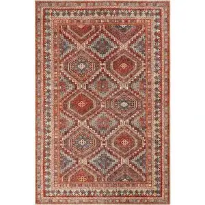 Cool Halı Private Turuncu Eskitme Vintage Halı Etnik Dokuma Şönil Halı Yıkanabilir Salon Halısı 230x310 cm