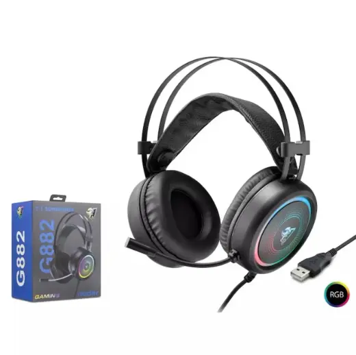 Hadron G882 Gaming Kulaklık 7.1 Surround Ses USB Siyah