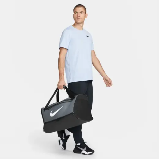 Nike Brasilia 9.5 Unisex Gri Çanta