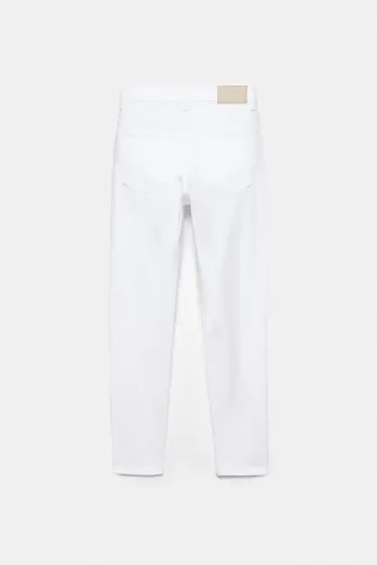 Yüksek bel skinny jean Parlak beyaz